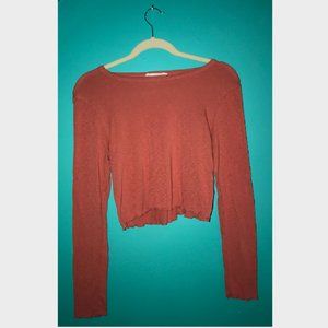 Lettuce cut long sleeve top